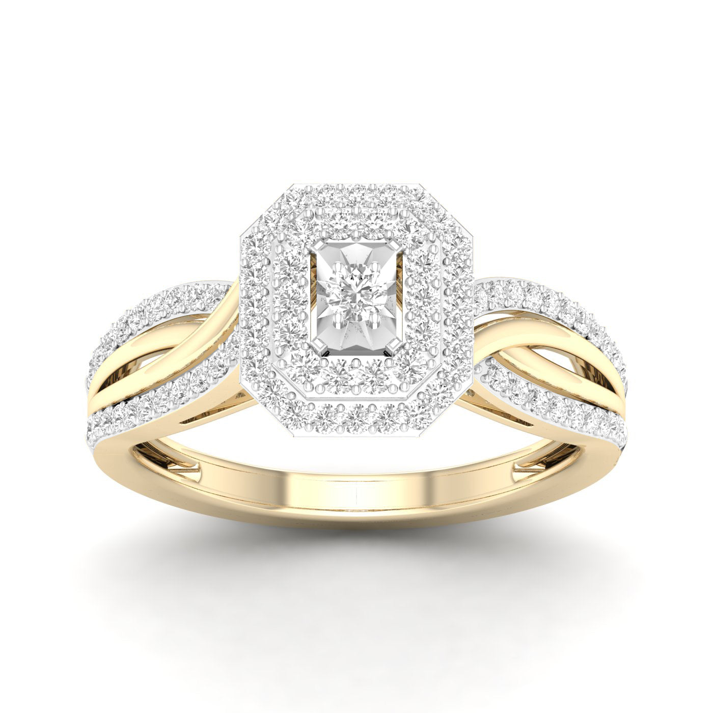 10K Yellow 0.40Ct D-Ladies Rings