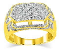 10K Yellow 0.72- 0.79Ct D-Mens Micropave Rings