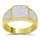 10K Yellow 0.40- 0.45 Ct D-Mens Micropave Ring