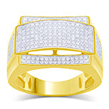10K Yellow 0.63- 0.69Ct D-Mens Micropave Rings