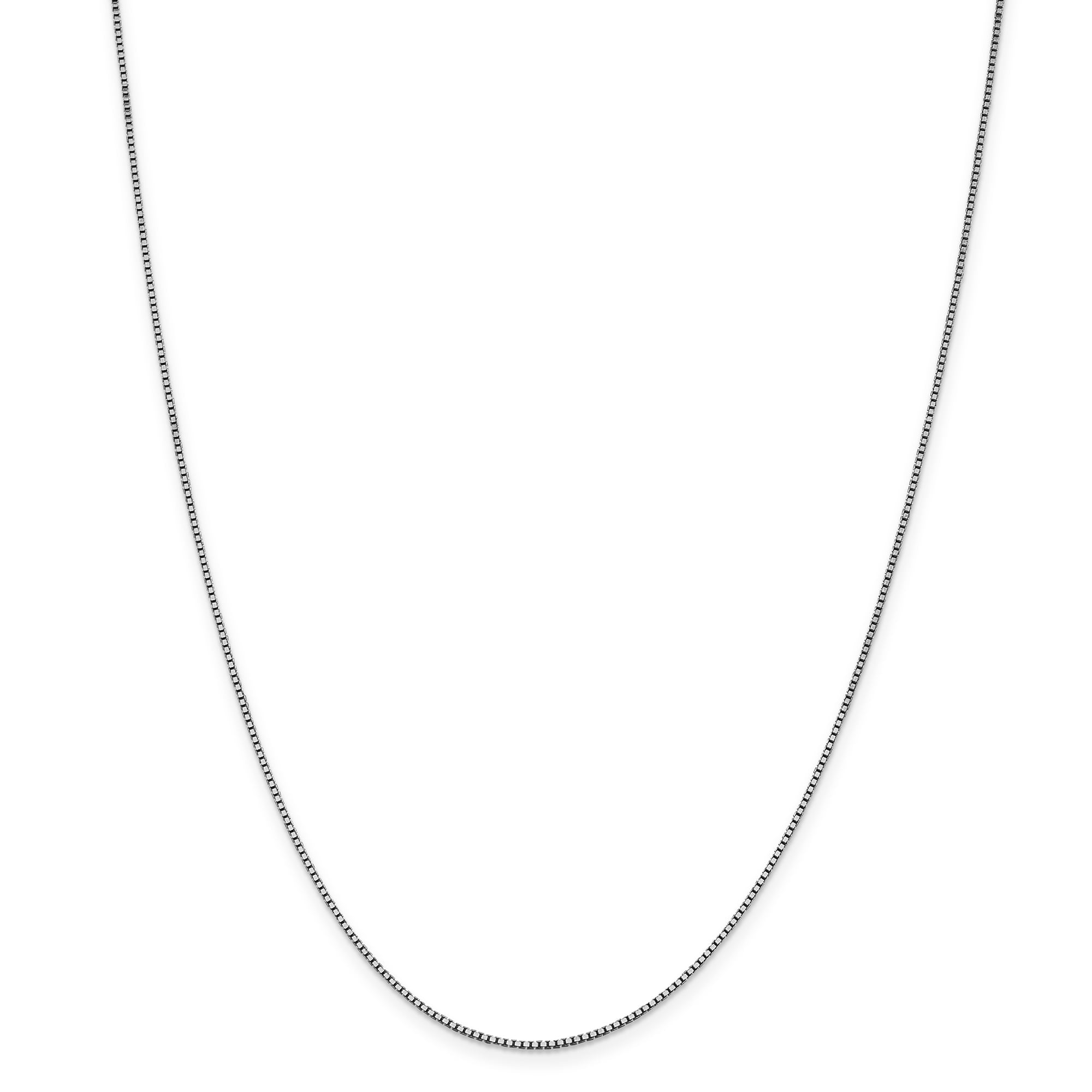 14K White Gold 30 Inch 1.05Mm Box With Lobster Clasp Chain
