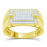10K Yellow 0.30-0.35Ct D-Mens Micropave Rings