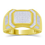10K Yellow 0.48-0.51Ct D-Mens Micropave Rings