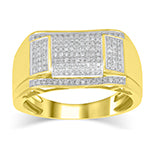 10K Yellow 0.47- 0.51Ct D-Mens Micropave Ring
