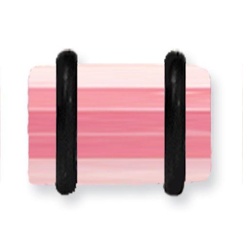 Acrylic Uv Sensitive Layered Plug W 2 Black O-Rings 0G (8.2Mm) 1/2 (13M