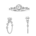 14K White 0.45-0.49Ct D-Ladies Rings