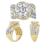 14K Yellow 3.97-4.00Ct D-Ladies Rings