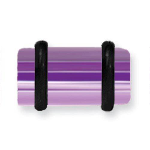 Acrylic Uv Sensitive Layered Plug W 2 Black O-Rings 2G (6.5Mm) 1/2 (13M