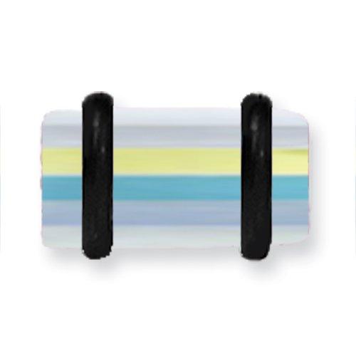 Acrylic Uv Sensitive Layered Plug W 2 Black O-Rings 2G (6.5Mm) 1/2 (13M