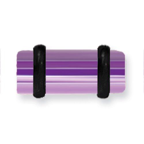 Acrylic Uv Sensitive Layered Plug W 2 Black O-Rings 4G (5.2Mm) 1/2 (13M