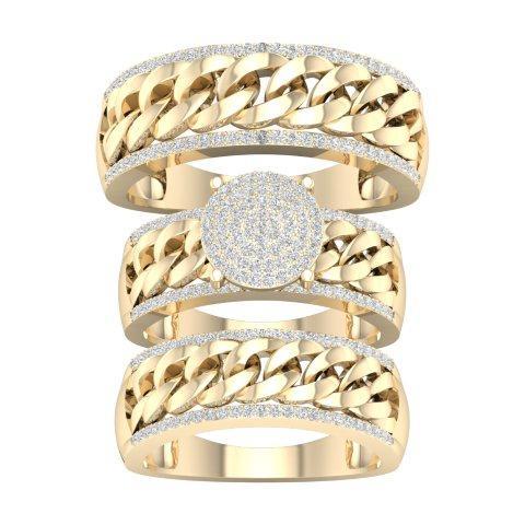 10K Yellow 0.60Ct D-Ladies Rings