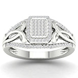10K White 0.25Ct D-Ladies Rings
