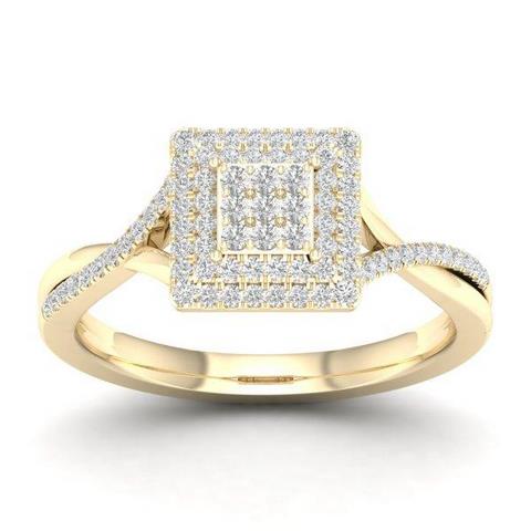 10K Yellow 0.25Ct D-Ladies Rings