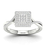 10K White 0.25Ct D-Ladies Rings