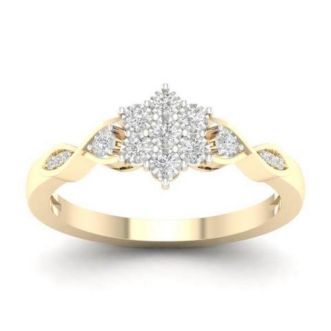 10K Yellow 0.12Ct D-Ladies Rings