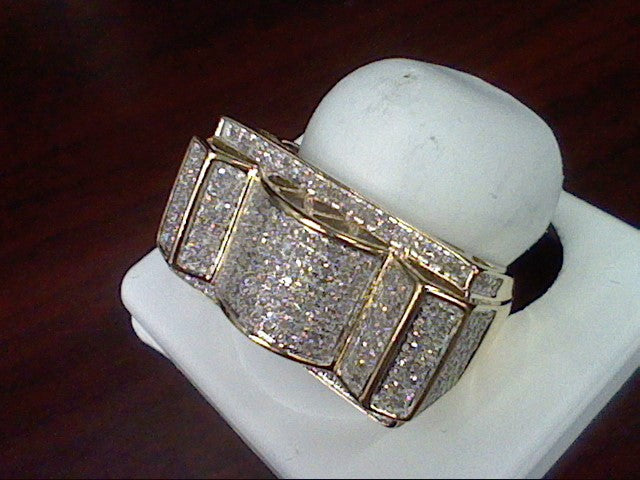 10K Yellow 0.72- 0.78Ct D-Mens Micropave Rings