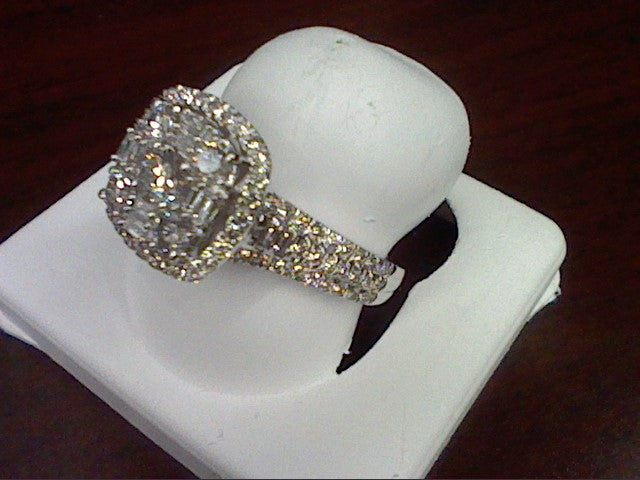 14K White 1.00Ct D-Ladies Rings