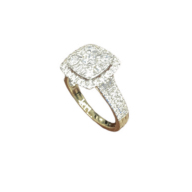 14K Yellow 1.00Ct D-Ladies Rings