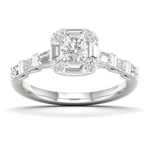 14K Whitespl Price:  0.90Ct D-Ladies Rings