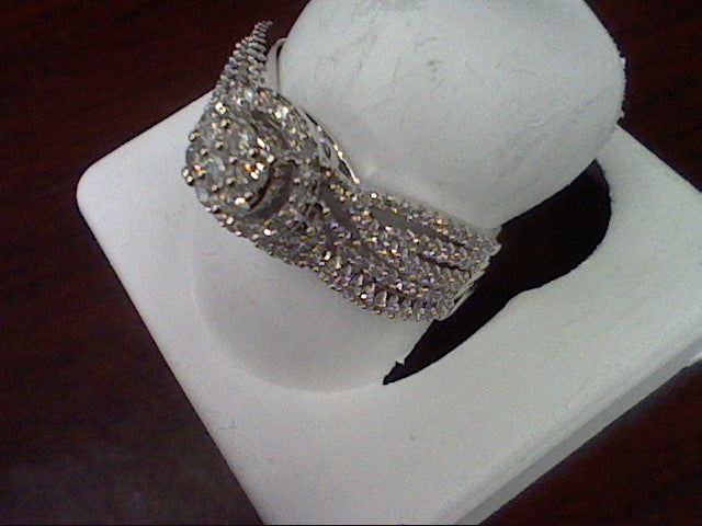 10K White 0.43Ct D-Ladies Ring (One Band)