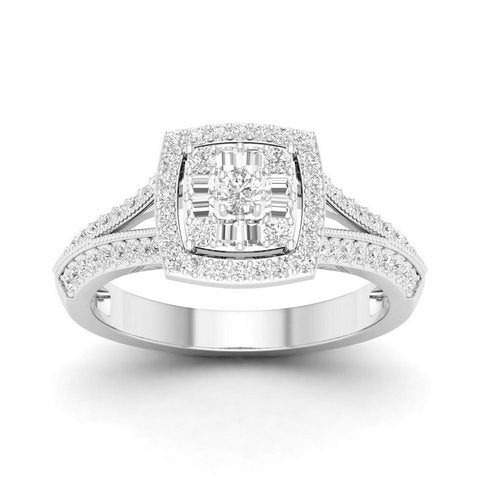 10K White 0.50Ct D-Ladies Rings