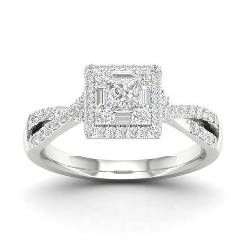 14K White 0.50Ct D-Ladies Rings