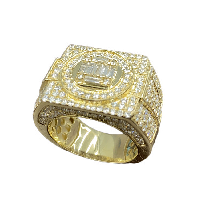 10K Yellow 2.51-2.66Ct D-Mens Buggets Ring