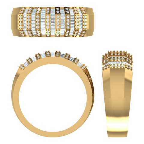 10K Yellow 0.73-0.79Ct D-Baguette  Ring