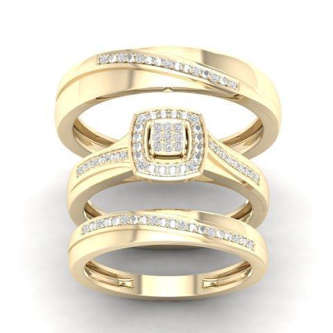 10K Yellow 0.08Ct D-Ladies Rings