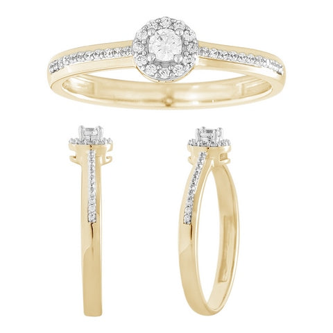 10K Yellow 0.20- 0.22Ct D-Ladies Rings