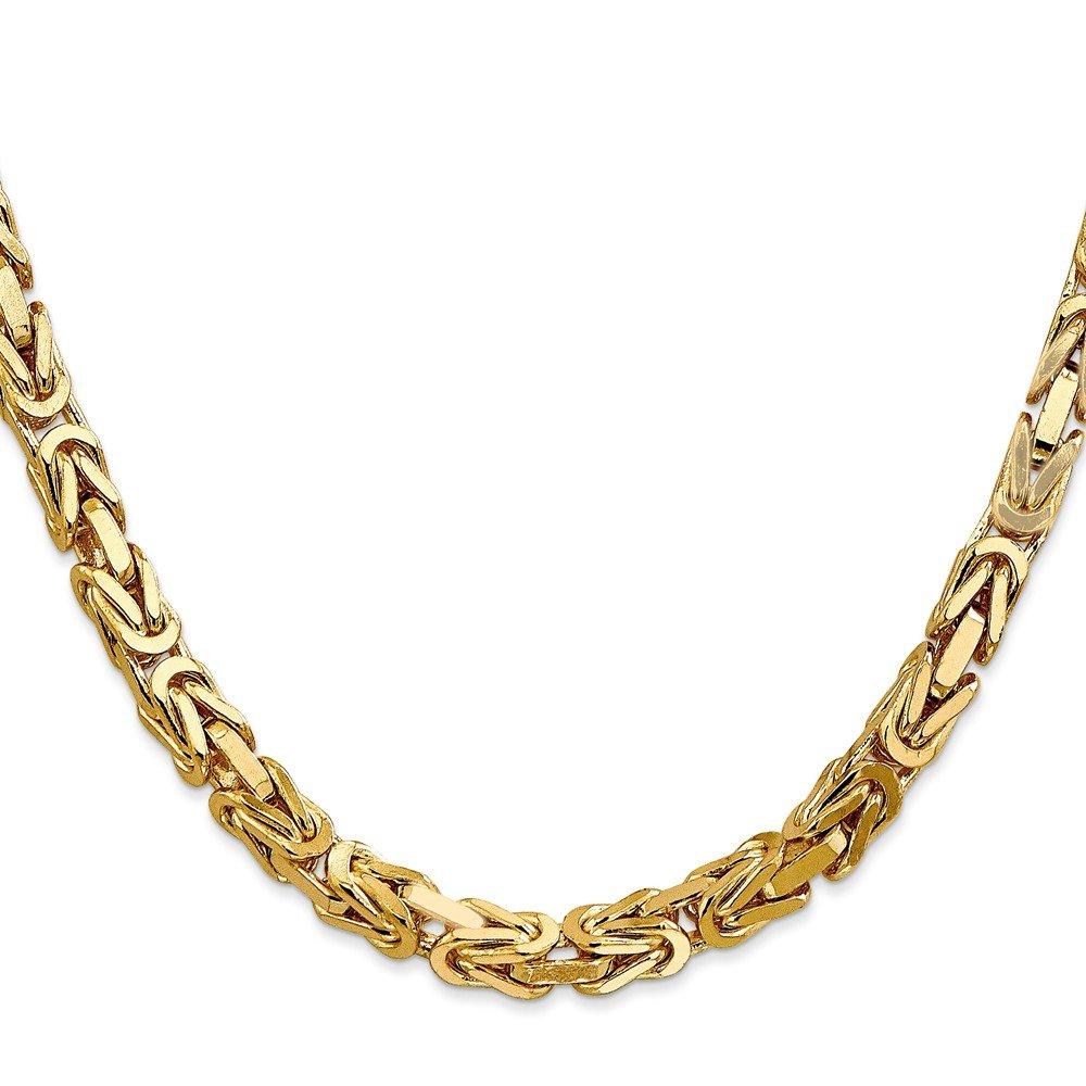 14K 8 Inch 5.25Mm Byzantine With Lobster Clasp Chain