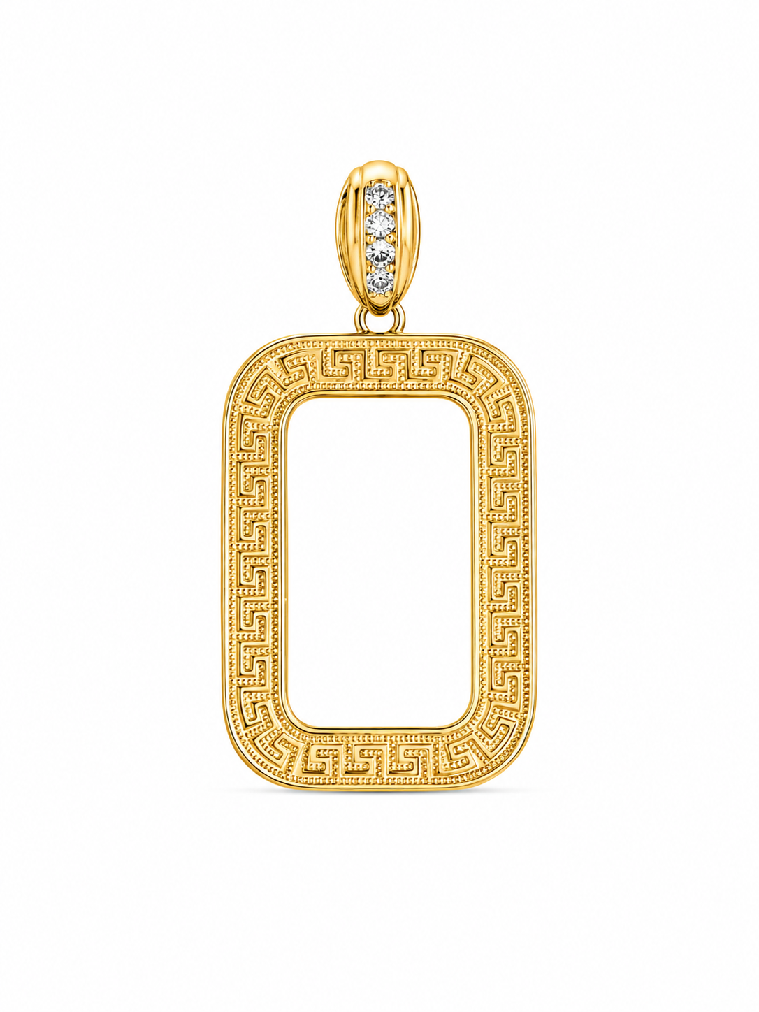 10KT Yellow Gold Greek Designer Bezel [A11B7]