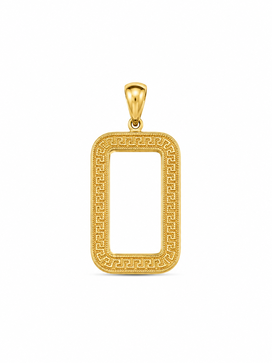 14KT Yellow Gold Designer Bezel Pendant [A6P5]