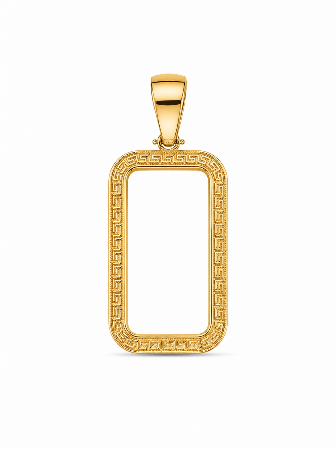 14KT Yellow Gold Designer Bezel Pendant [A13B6]