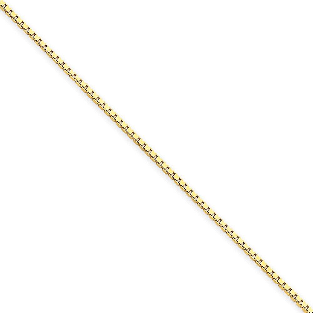 14K 18 Inch 1Mm Box With Lobster Clasp Chain