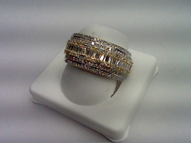 10K Two Tone 1.22-1.36Ct D-Baguette  Ring