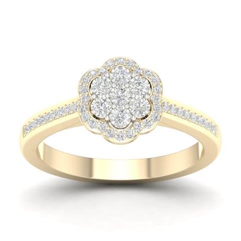 10K Yellow 0.20Ct D-Ladies Rings