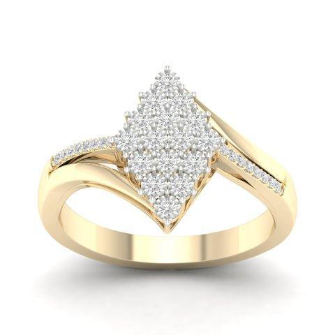 10K Yellow 0.12Ct D-Ladies Rings