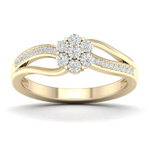 10K Yellow 0.10Ct D-Ladies Rings