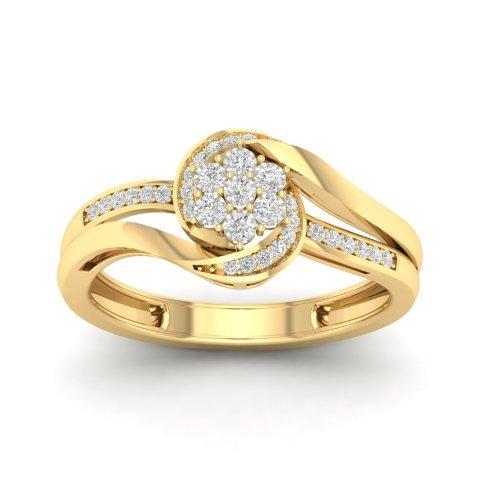 10K Yellow 0.10Ct D-Ladies Rings
