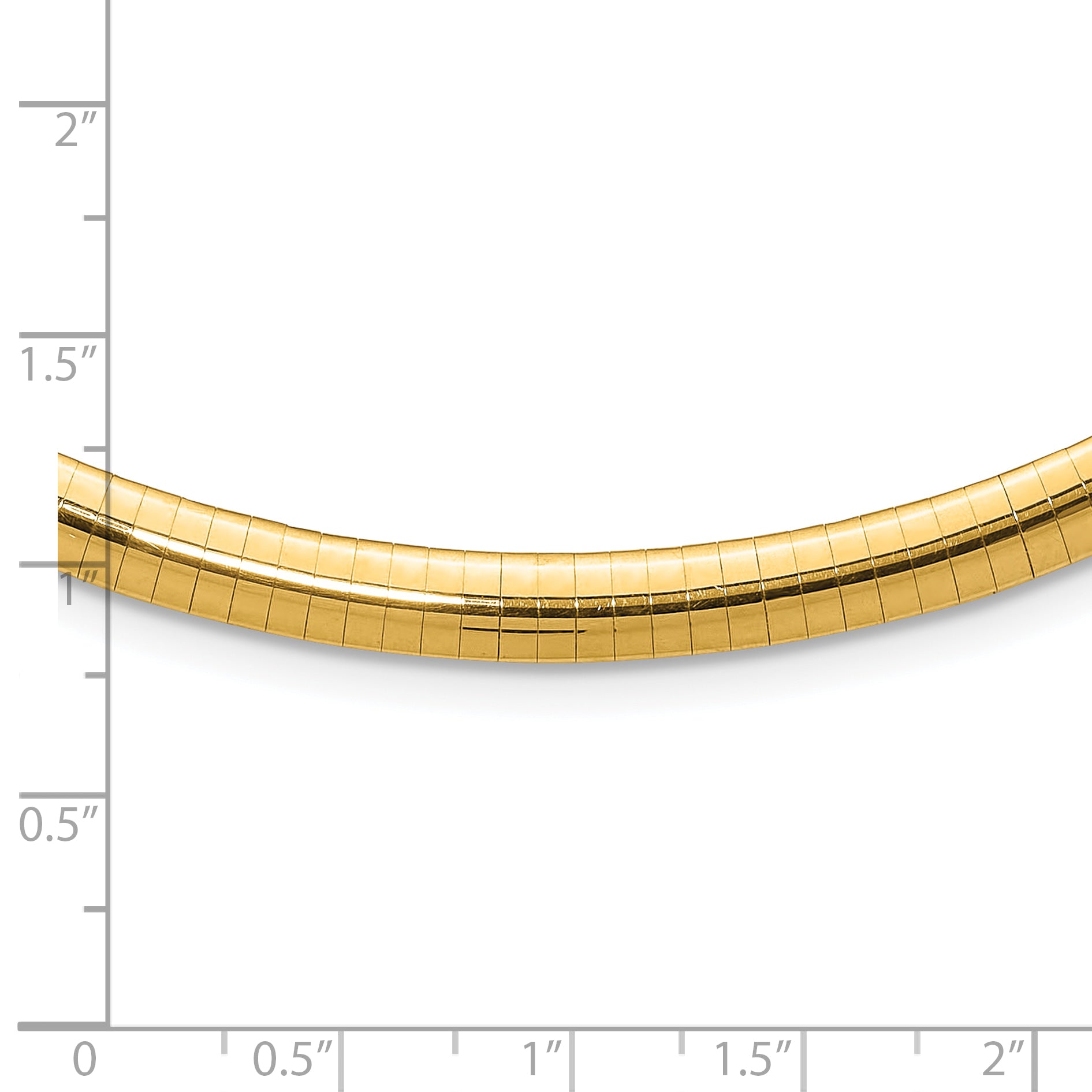 14K 6mm Domed 7in. Omega Bracelet