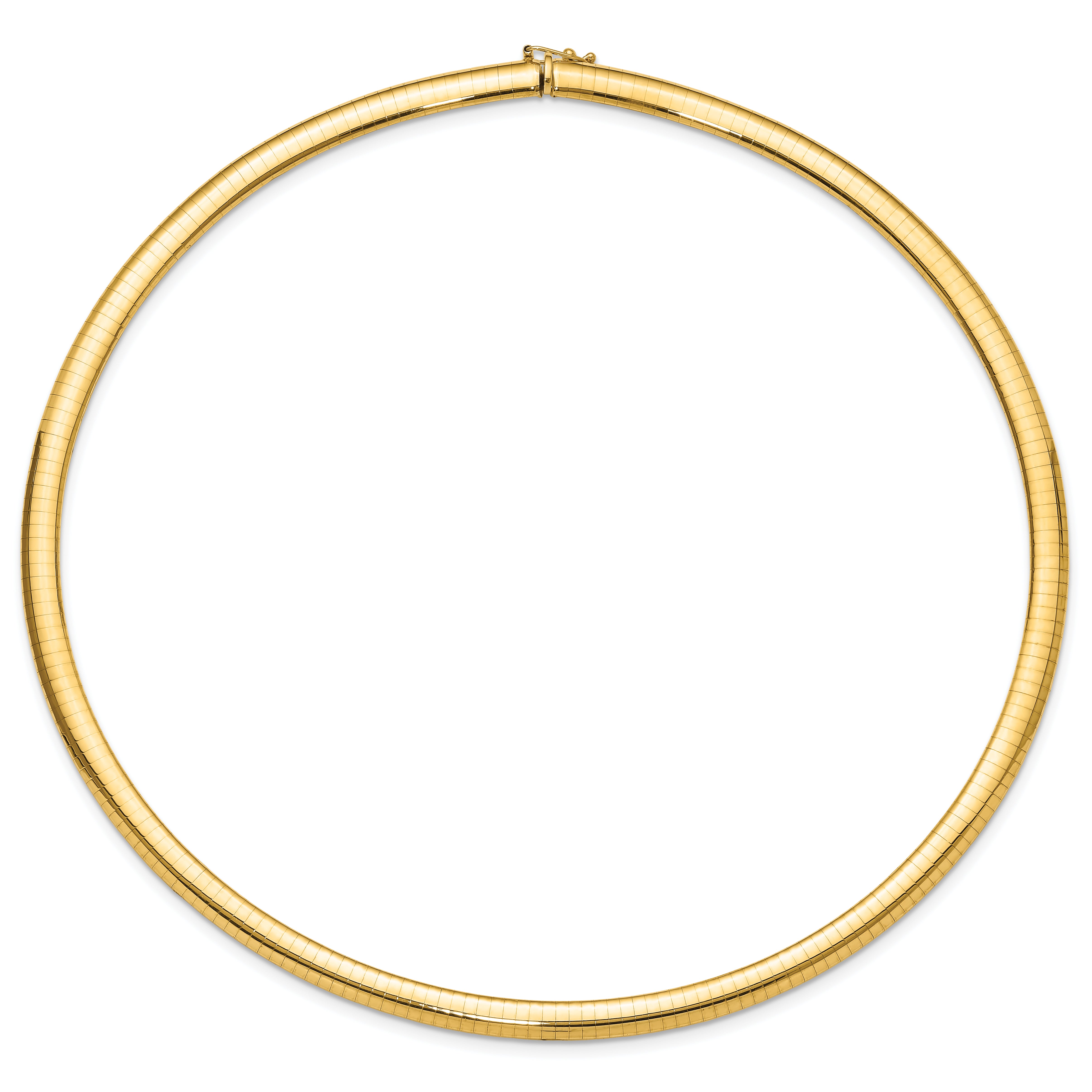 14K 6mm Domed 7in. Omega Bracelet