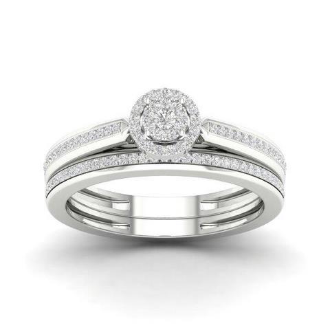 10K White 0.25Ct D-Ladies Rings