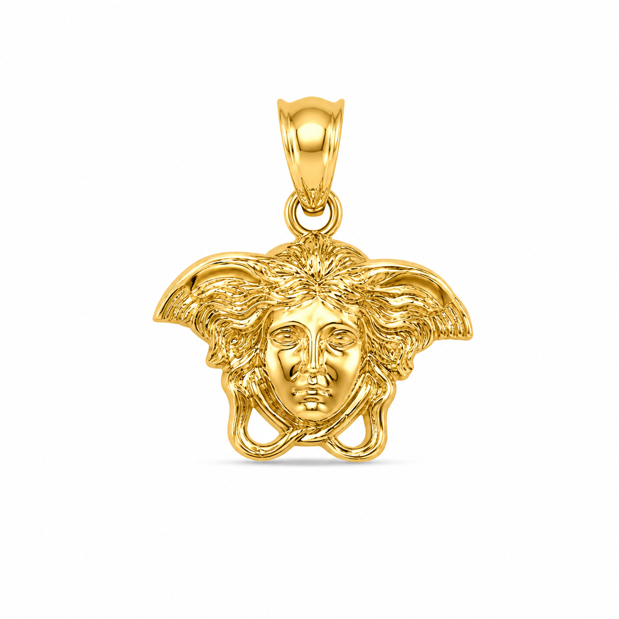 10KT Yellow Gold Medusa Pendant [A0B95]