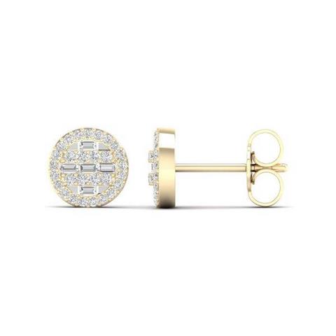 10K Yellowspl Price:  0.25Ct D-Baguette Earrings