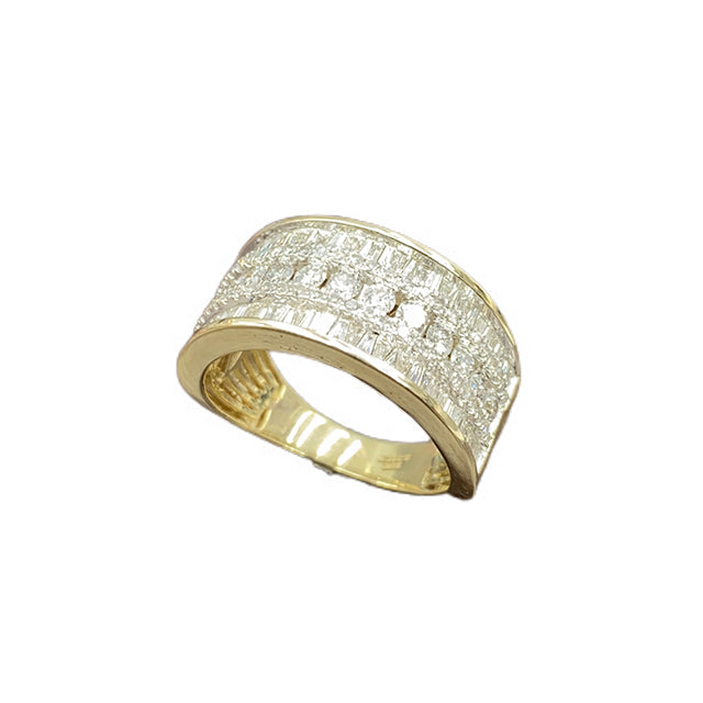 10K Yellow 1.98-2.21Ct D-Mens Buggets Ring