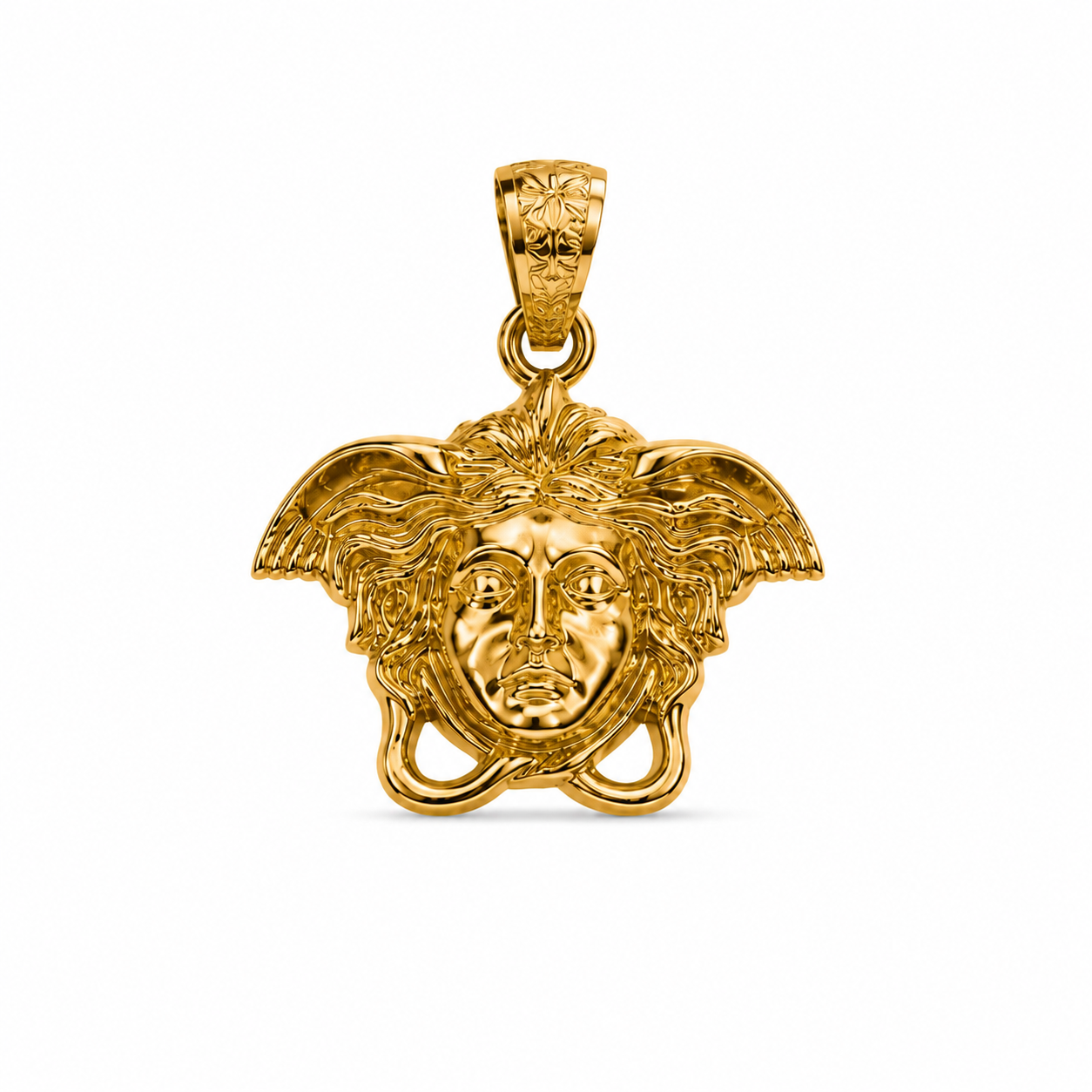 10KT Yellow Gold Medusa Pendant [A2P7]