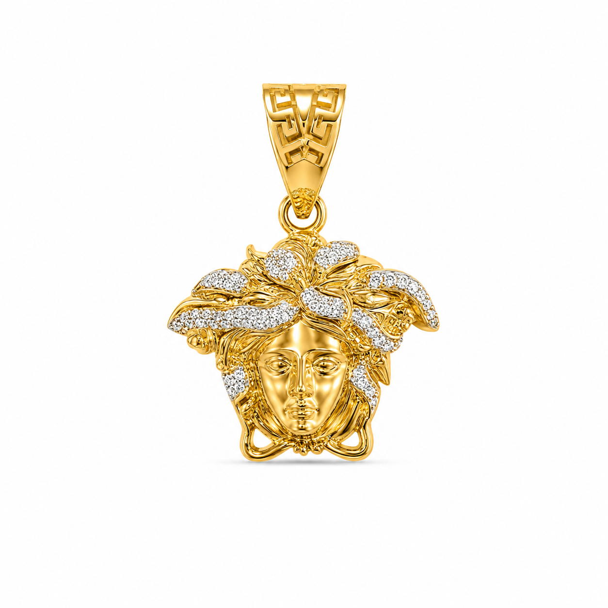 14KT Yellow Gold Medusa Pendant [A4P6]