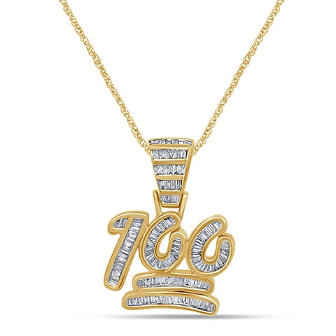 10K Yellow 0.46-0.51Ct D- Charm 100 Baguette