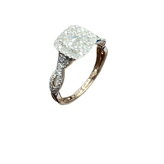 10K Pink 0.47Ct D-Ladies Rings